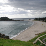 View of the never ending beach, from the top of the Mount