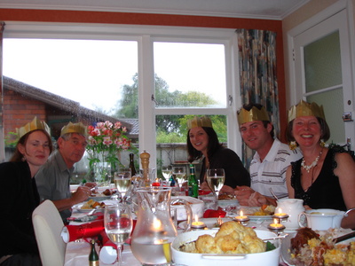 Christmas dinner at the Pecks