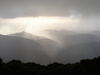 The stormy weather closing in, shortly after reaching Powell Hutt