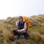 Tom catches his breath, while inspecting the strange flora underfoot