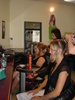 The bride and bridesmaid getting ready for the big day!