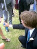 Tom with the fortunate job of Lady Leg Spraying (there were many an insect!)