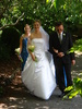 Walking down the Aisle - Nicky, held by her Dad, Len