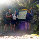 Morning spirits were high as we view the map of our proposed journey.