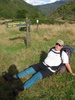 An exhausted Andy, amazed we made it home again.