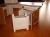 Version three prototype had a little cabinet with a mock-up G5 computer sitting in it!