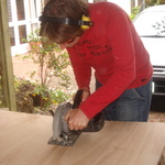 The concentration was not enough to prevent Tom from sawing through the wooden horse. Ooops! Sorry Robin!