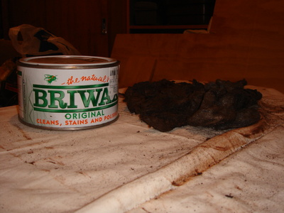 Briwax, and some over used 0000 Steel Wool