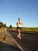 Sarah, on her first leg, with beautiful morning sun
