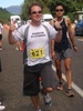 Tom pretending to be happy starting his second leg