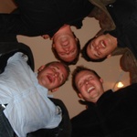 Josh, Derek, Tom, Hamish, being silly (clockwise)