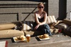 Eating and relaxing in the Sun
