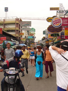 Khao San Road. The first and also final place we visited. The craziness started here.
