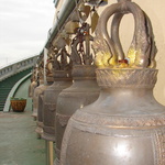 Massive bells leading up to the "Wat Saket" Golden Mount.