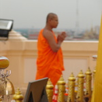 A monk, paying respect
