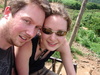 Us ontop of the elephant. Tom looking a little nervous!