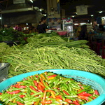Massive piles of chilies.