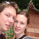 The 300 steps leading up to "Wat Phra That Doi Suthep" which had an awesome view of the city.