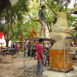 International sculptors at work.