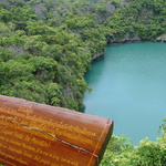 The view down to the hidden lake.