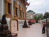 Gini admiring the Random Wat's ornate decorations.