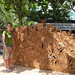 A brick going towards the building of a new Wat in Koh Samui.