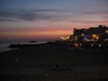 The beach at night.