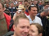 In the crowd.