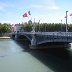 One of the many bridges that cross the Rhone