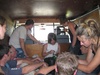In the back of the van again.