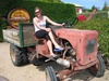 Gini trying her hand at farmer girl.