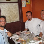 The Frenchies - Anaud, David and Remee at the group dinner.