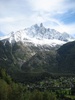 Chamonix town below