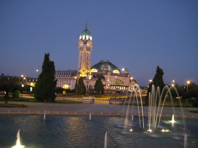 Limoges Railway Station at night