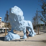 Le Lion created by Xavier Veilhan, made out of perspex