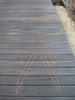 Bike signs engraved into the board walks
