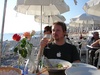 Tom content after stuffing himself with calamari, frites and salade  
vert.