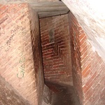 Brick covered the inside passages