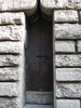 The doorway into the leaning tower