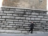Gini, leaning next to the leaning tower