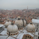 Top of San Marco and Venice in the background