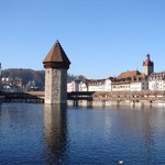 Lucerne: The water tower (was a dungeon) next to Chapel Bridge