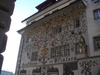 Lucerne: A Swiss decorated building in the old town.