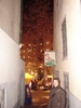 Zurich: Outside our back packers alleyway - with markets below