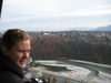 Bern: Admiring the view from the top of the 100m high tower.