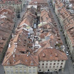 Bern: Neat rows of houses leading away from the cathedral