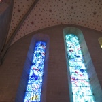 Zurich: Sneaky snap of Chagall's stained glass windows in Fraumenster Kirche
