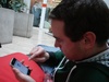 Paul gets to play with the iphone for only 10minutes before he leaves