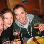 Beer & lunch at the train station on the way to Fussen