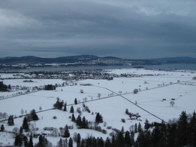 View from the windows of the castle Neuschwanstein